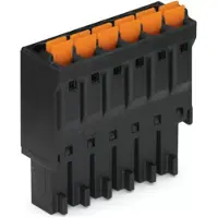 Wago 714-106 1-Leiter-Federleiste,Drücker,1,5 mm2,schwarz 714106 - 100 Stück