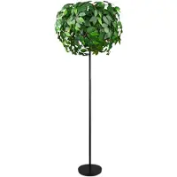RL Stehleuchte, Blätter-Design, 3 Flammig, Grün, H 180 cm