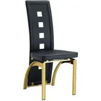 STILVORA Esszimmerstuhl 2er Set mit Lochmuster, Essstuhl aus Kunstleder mit Metallbeinen, Küchenstuhl für Esszimmer und Wohnzimmer,PU Essstuhl,Design Essstuhl