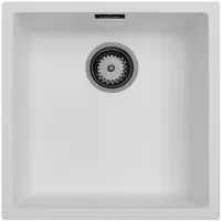 Pure.Sink Küchenspüle 40x40 cm weiß Unterbau und Aufbau