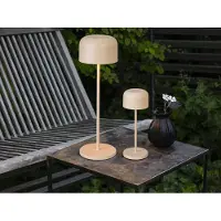Meine Wunschleuchte 2er SET Akku Tischleuchten ohne Kabel, per USB aufladbar, Terrassenlampen Beige