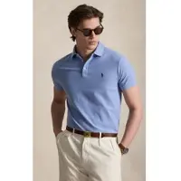 Ralph Lauren für Herren. 710B13479008 Poloshirt aus Piqué Custom Slim Fit blau (XS), Lässig, Baumwolle, Kurzarm