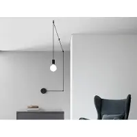 Meine Wunschleuchte Außergewöhnliche Pendelleuchte 1-flammig Schwarz - Designerlampe für Wandmontage