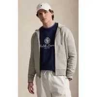 Ralph Lauren für Herren. 710881517513 Grauer Sweater aus Doppelstrick mit Reißverschluss (XS), Lässig, Baumwolle, Langarm