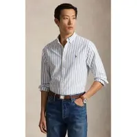 Ralph Lauren für Herren. 710944615001 Slim Fit Oxford-Hemd mit Streifen hellblau (XS), Lässig, Baumwolle, Langarm