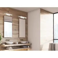 Meine Wunschleuchte LED Wandlampe Set fürs Bad Silber 40cm Spiegelleuchte & Badlampe über Badspiegel