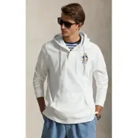 Ralph Lauren für Herren. 710B18549001 Weißes Polo Bear Rugby-Sweatshirt (S), Lässig, Baumwolle, Langarm
