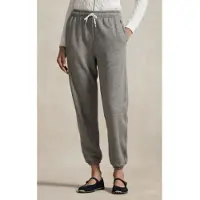 Ralph Lauren für Damen. 211971694001 Jogginghose aus Fleece mit grauer Kordel (XL), Lässig, Sportlich, Baumwolle