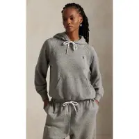 Ralph Lauren für Damen. 211971691001 Leichter Fleece-Kapuzenpullover grau (XXS), Lässig, Baumwolle, Langarm