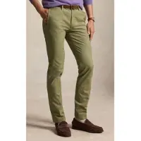 Ralph Lauren für Herren. 710B22623001 Grüne Greenwich Slim Fit Chinohose (35/32), Lässig, Baumwolle, Klassisch