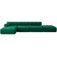ALTDECOR Modulares Sofa Ecksofa in L-Form - Lizur-L2 - 380x160x70 cm Dunkelgrün Corner modular Sofa Eckcouch Couch Wohnlandschaft Cauchsofa Polstersofa