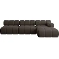 ALTDECOR Modulares Sofa Ecksofa in L-Form - Razon-L2 - 285x160x70 cm Braun Corner modular Sofa Eckcouch Couch Wohnlandschaft Cauchsofa Polstersofa