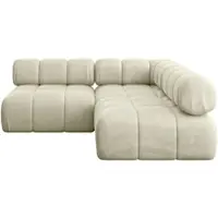 ALTDECOR Modulares Sofa Ecksofa in L-Form - Samaro-L1 - 190x190x70 cm Beige universal, links/rechts Corner modular Sofa Eckcouch Couch Wohnlandschaft Cauchsofa Polstersofa