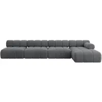ALTDECOR Modulares Sofa Ecksofa in L-Form - Razon-L3 - 380x160x70 cm Dunkelgrau Corner modular Sofa Eckcouch Couch Wohnlandschaft Cauchsofa Polstersofa