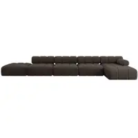 ALTDECOR Modulares Sofa Ecksofa in L-Form - Lizur-L3 - 475x160x70 cm Braun Corner modular Sofa Eckcouch Couch Wohnlandschaft Cauchsofa Polstersofa