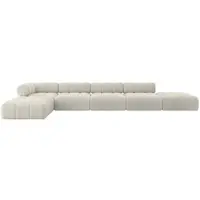 ALTDECOR Modulares Sofa Ecksofa in L-Form - Kerru-L3 - 475x190x70 cm Cremeweiß universal, links/rechts Corner modular Sofa Eckcouch Couch Wohnlandschaft Cauchsofa Polstersofa