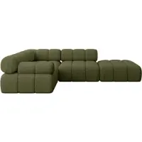 ALTDECOR Modulares Sofa Ecksofa in L-Form - Felto-L1 - 285x190x70 cm Grün Corner modular Sofa Eckcouch Couch Wohnlandschaft Cauchsofa Polstersofa