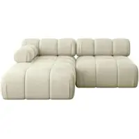 ALTDECOR Modulares Sofa Ecksofa in L-Form - Razon-L1 - 190x160x70 cm Beige Corner modular Sofa Eckcouch Couch Wohnlandschaft Cauchsofa Polstersofa