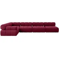 ALTDECOR Modulares Sofa Ecksofa in L-Form - Mende-L3 - 380x190x70 cm Bordeauxrot Corner modular Sofa Eckcouch Couch Wohnlandschaft Cauchsofa Polstersofa