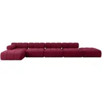 ALTDECOR Modulares Sofa Ecksofa in L-Form - Lizur-L3 - 475x160x70 cm Bordeauxrot Corner modular Sofa Eckcouch Couch Wohnlandschaft Cauchsofa Polstersofa