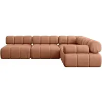 ALTDECOR Modulares Sofa Ecksofa in L-Form - Mende-L2 - 285x190x70 cm Apricot Corner modular Sofa Eckcouch Couch Wohnlandschaft Cauchsofa Polstersofa