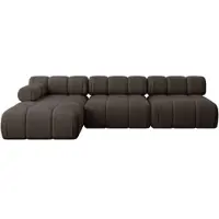 ALTDECOR Modulares Sofa Ecksofa in L-Form - Razon-L2 - 285x160x70 cm Braun Corner modular Sofa Eckcouch Couch Wohnlandschaft Cauchsofa Polstersofa