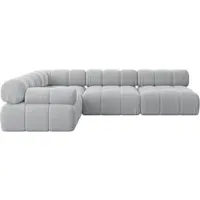 ALTDECOR Modulares Sofa Ecksofa in L-Form - Mende-L2 - 285x190x70 cm Grau Corner modular Sofa Eckcouch Couch Wohnlandschaft Cauchsofa Polstersofa