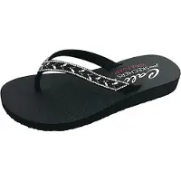 SKECHERS Meditation - Lucky One Damenschuhe Pantoletten Schwarz Freizeit, Schuhgröße:42 EU