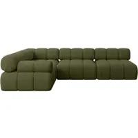 ALTDECOR Modulares Sofa Ecksofa in L-Form - Mende-L2 - 285x190x70 cm Grün Corner modular Sofa Eckcouch Couch Wohnlandschaft Cauchsofa Polstersofa
