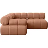 ALTDECOR Modulares Sofa Ecksofa in L-Form - Mende-L1 - 190x190x70 cm Apricot Corner modular Sofa Eckcouch Couch Wohnlandschaft Cauchsofa Polstersofa
