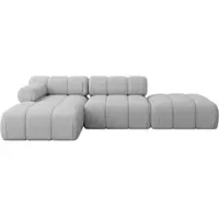 ALTDECOR Modulares Sofa Ecksofa in L-Form - Lizur-L1 - 285x160x70 cm Hellgrau Corner modular Sofa Eckcouch Couch Wohnlandschaft Cauchsofa Polstersofa