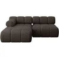 ALTDECOR Modulares Sofa Ecksofa in L-Form - Razon-L1 - 190x160x70 cm Braun Corner modular Sofa Eckcouch Couch Wohnlandschaft Cauchsofa Polstersofa