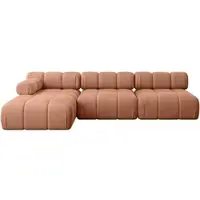 ALTDECOR Modulares Sofa Ecksofa in L-Form - Razon-L2 - 285x160x70 cm Apricot Corner modular Sofa Eckcouch Couch Wohnlandschaft Cauchsofa Polstersofa