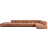 ALTDECOR Modulares Sofa Ecksofa in L-Form - Favio-L3 - 475x190x70 cm Apricot universal, links/rechts Corner modular Sofa Eckcouch Couch Wohnlandschaft Cauchsofa Polstersofa