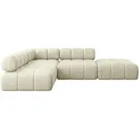 ALTDECOR Modulares Sofa Ecksofa in L-Form - Favio-L1 - 285x190x70 cm Beige universal, links/rechts Corner modular Sofa Eckcouch Couch Wohnlandschaft Cauchsofa Polstersofa