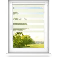 Time4blinds - Doppelrollo ohne Bohren - Zebra Rollos für Fenster und Türen - Beige, 1000x1500, Rechts