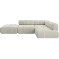 ALTDECOR Modulares Sofa Ecksofa in L-Form - Favio-L1 - 285x190x70 cm Cremeweiß universal, links/rechts Corner modular Sofa Eckcouch Couch Wohnlandschaft Cauchsofa Polstersofa