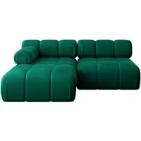 ALTDECOR Modulares Sofa Ecksofa in L-Form - Razon-L1 - 190x160x70 cm Dunkelgrün Corner modular Sofa Eckcouch Couch Wohnlandschaft Cauchsofa Polstersofa