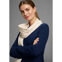 Laura scott Strickschal in Maxi-Größe mit modischen Rippenabschlüssen