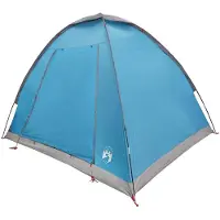 vidaXL Campingzelt 2 Personen Blau Polyester und Stahl