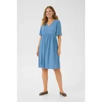 Kaffe Jerseykleid "Damen Jerseykleid KAmolly", Damen, Gr. 46, N-Gr, blau (ebb and flow), Obermaterial: 98% Polyester PES. 2% Elasthan EL., Kleider Jerseykleid