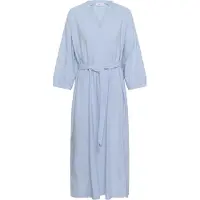 St. Tropez Midikleid SAINT TROPEZ "Damen Kleid PiddaSZ", Damen, Gr. S, N-Gr, blau (cashmere blau), Obermaterial: 100% Baumwolle CO., Kleider Midikleid