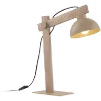 TK Lighting Tischleuchte OSLO SABIA 16129, Beige, E27-Fiassung