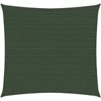 OEM Schattentuch - 3 x 3 m - Dunkelgrün - HDPE 160 g/m² - 90% UV-Schutz - Wetter- und Winddicht - Sonnenschirm - Vierkant Schattenschild - Mit Riemen