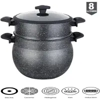 ROYAL SWISS Couscoussiere Dämpfer Couscous Kuskus Kochtopf Dampfkocher 3 grössen 8L