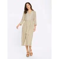 Sieh an! Hemdblusenkleid in ecru-camel-bedruckt | Gr.: 23
