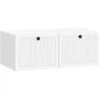Syfax Wandmontierter TV-Schrank Weiß 78,5 x 41 x 30 cm Holzwerkstoff
