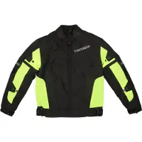 Modeka X-Vent Kinder Motorrad Textiljacke, schwarz/neon, 164