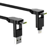 Wendros inCharge X Max | All-in-One Kabel für iPhone, Android, USB C und mehr - Schwarz