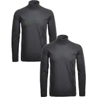 Ragman Rollkragenshirt "Set:", Herren, Gr. L, grau (anthrazit), Jersey, Baumwolle, regular fit, Shirts Rollkragenshirt